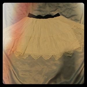 Off white lace skirt